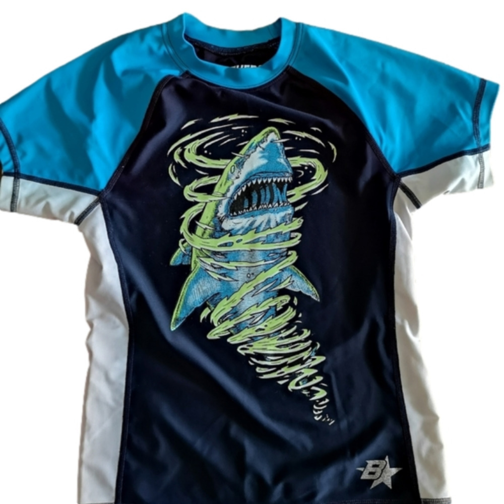 🍁Brothers Swim Shirt Rash Guard. Worn Once Boys SZ 10.